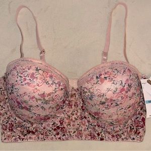 Jessica Simpson flower print pink brasier. Size 38 C * Brand New with Tags *